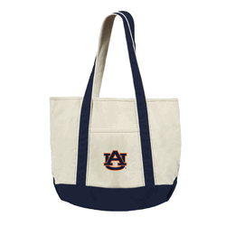 Auburn University Tigers NCAA Canvas Tote with Colored Strap