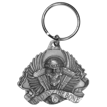 Bad To The Bone Antiqued Key Chain