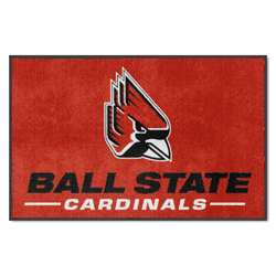 Ball State 4X6 High-Traffic Mat with Durable Rubber Backing - Landscape Orientation