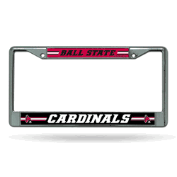 Ball State Cardinals  12" x 6" Chrome Frame With Decal Inserts
