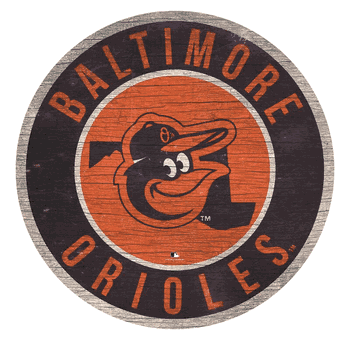 Baltimore Orioles 12 in. Circle w/ State Sign