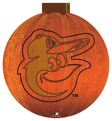 Baltimore Orioles 12 in. Halloween Pumpkin Sign