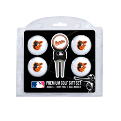 Baltimore Orioles 4 Ball Gift Set + Divot Tool & Marker