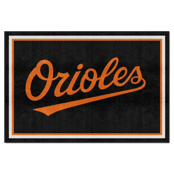Baltimore Orioles 5ft. x 8 ft. Plush Area Rug 