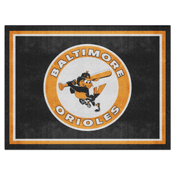 Baltimore Orioles 8ft. x 10 ft. Plush Area Rug - Retro Collection