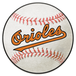 Baltimore Orioles Baseball Rug - 27in. Diameter 1954 Retro Logo