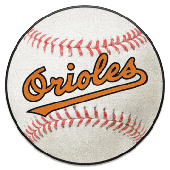 Baltimore Orioles Baseball Rug - 27in. Diameter 1975 Retro Logo
