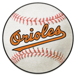 Baltimore Orioles Baseball Rug - 27in. Diameter 1975 Retro Logo