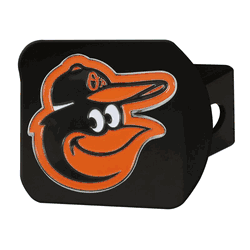 Baltimore Orioles Black Metal Hitch Cover - 3D Color Emblem