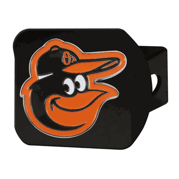 Baltimore Orioles Black Metal Hitch Cover - 3D Color Emblem