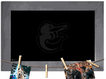 Baltimore Orioles Blank Chalkboard with frame & clothespins 11x19 Sign