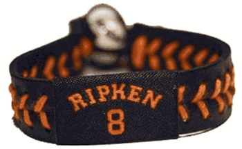 Baltimore Orioles Bracelet Team Color Baseball Cal Ripken Jr