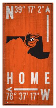 Baltimore Orioles Coordinate 6x12 Sign