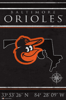 Baltimore Orioles Coordinates 17x26
