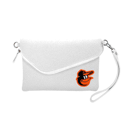 Baltimore Orioles Fold Over Crossbody Pebble White