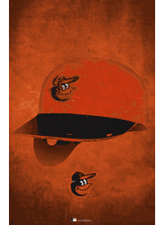 Baltimore Orioles Ghost Helmet 17x26