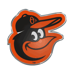 Baltimore Orioles Heavy Duty Aluminum Embossed Color Emblem