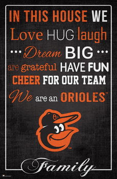 Baltimore Orioles In This House 17x26