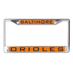 Baltimore Orioles License Plate Frame - Inlaid