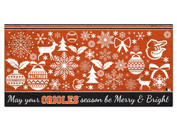 Baltimore Orioles Merry and Bright 6x12 Sign