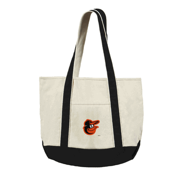 Baltimore Orioles MLB Canvas Tote with Colored Strap