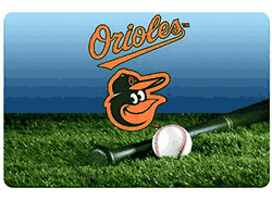 Baltimore Orioles Pet Bowl Mat Team Color Baseball Size Large CO