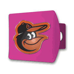 Baltimore Orioles Pink Metal Hitch Cover with  3D Color Emblem