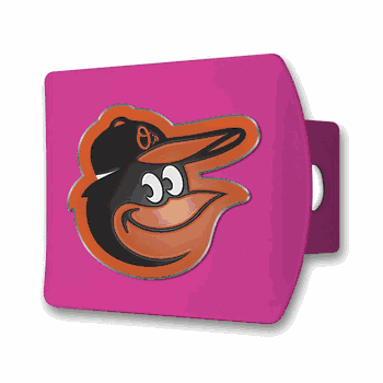 Baltimore Orioles Pink Metal Hitch Cover with  3D Color Emblem
