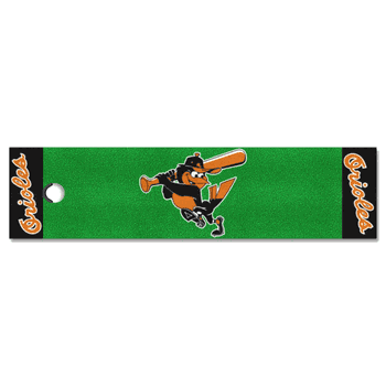 Baltimore Orioles Putting Green Mat - 1.5ft. x 6ft. 1975 Retro Logo