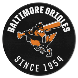 Baltimore Orioles Roundel Rug - 27in. Diameter 1975 Retro Logo