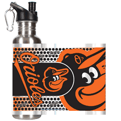 Baltimore Orioles Stainless Steel Water Bottle with Hi-Def Metallic Graphics