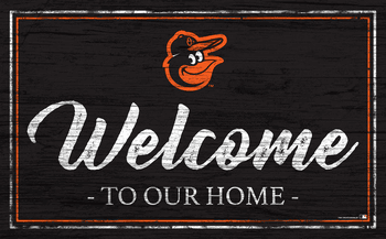 Baltimore Orioles Team Color Welcome 11x19 Sign