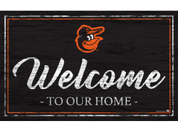 Baltimore Orioles Team Color Welcome 11x19 Sign