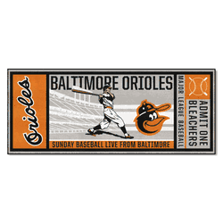 Baltimore Orioles Ticket Runner Rug - 30in. x 72in. 1975 Retro Logo