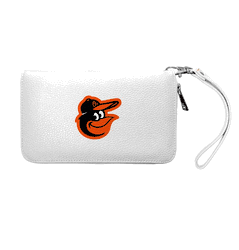 Baltimore Orioles Zip Organizer Wallet Pebble White
