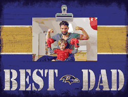 Baltimore Ravens 10" x 8" Best Dad with Stripe Clip Frame