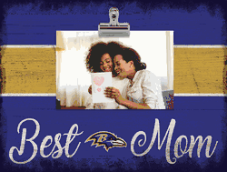 Baltimore Ravens 10" x 8" Best Mom with Stripe Clip Frame