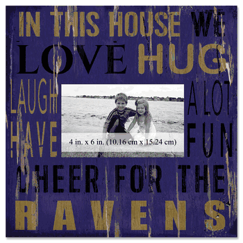 Baltimore Ravens 10x10 In This House Frame