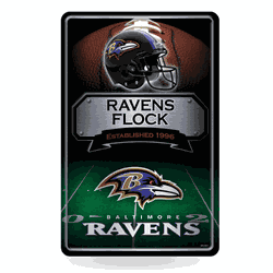 Baltimore Ravens  11" x 17" Metal Home Dcor Sign