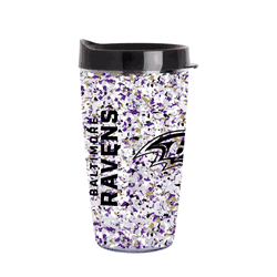 Baltimore Ravens 16oz Terrazzo Dbl Wall Clear Tumbler