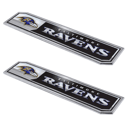 Baltimore Ravens 2 Piece Heavy Duty Aluminum Embossed Truck Emblem Set