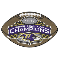 Baltimore Ravens 2013 Super Bowl XLVII Champions Football Rug - 20.5in. x 32.5in.