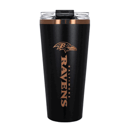 Baltimore Ravens 32oz Black and Copper Big Slim with Straw