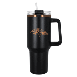 Baltimore Ravens 40oz Black and Copper Colossus Travel Mug with Straw