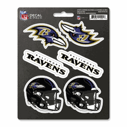 Baltimore Ravens 6 Count Mini Decal Sticker Pack