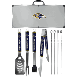 Baltimore Ravens 8 pc Logo BBQ Set