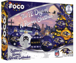 Baltimore Ravens Advent Calendar Ball Ornament
