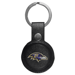 Baltimore Ravens AirTag Compatible Leather Key Chain