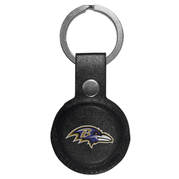 Baltimore Ravens AirTag Compatible Leather Key Chain