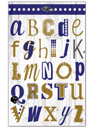 Baltimore Ravens Alphabet 11x19 Sign